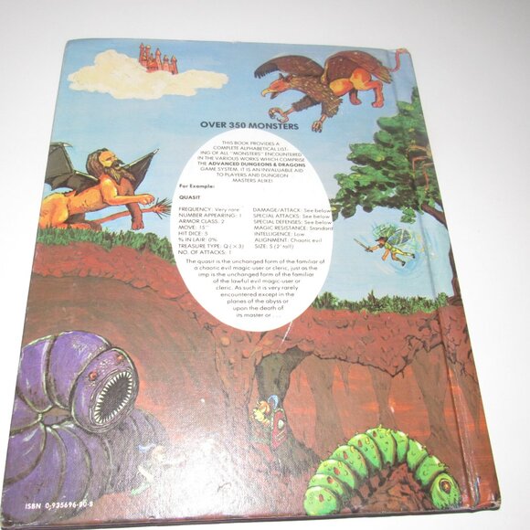 Gary Gygax TSR Advanced D&D MONSTER MANUAL  4th Edition, August, 1979 Book - Picture 2 of 6
